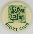 Vintage West End Sport Club Membership Pinback Button
