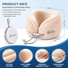 Memory Foam Travel Neck Pillow For Airplane Travel  Head And Chin Support