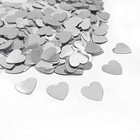Heart Confetti Valentine s Day Silver Table Confetti Metallic Foil Silver Heart
