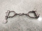 Vintage Hand Key Iron Police Jailer Handcuff And Shackle Hc53