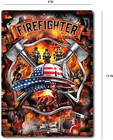 Fire And Rescue Firefighter Vintage Look Metal Sign Fire Dept Fireman Decor