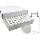 20ml Glass Vials With Screw Caps  Leakproof Borosilicate Bottles  100 Pack