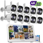 Wireless Wifi Camera Security System Cctv Outdoor Audio 12   Monitor 10ch Nvr