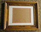 Vintage Solid Oak Wood Grain Picture Frame -double Matted- Fits 8x10  Photo