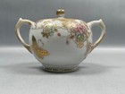 Nippon Hand Painted Porcelain China Sugar Bowl With Lid  100 To 115 Years Old 