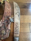 Collins   Co  Hartford Vintage Large Machete   Ornate Sheath 19   