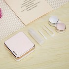 Mini Contact Lens Travel Case Kit Box With Mirror Holder Tweezers Organizer