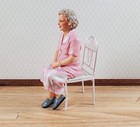 Dollhouse Modern Lady Grandma Doll Sitting 1 12 Scale Miniature  rosemary 