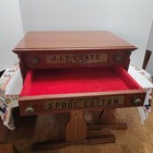 Antique J   P Coats 2 Draw Wood Spool Cotton Cabinet Counter Top Store Display 