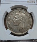 Canada 1952 Silver Dollar George Vi  no Water Lines  Dollar Ngc Ms62
