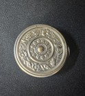 Vintage Ornate Metal Retractable Tape Measure Case Floral Embossed Jan 19 1892