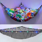 Stuffed Animals Net Or Hammock Kids Toy Storage Organizer With Led Light Hanging