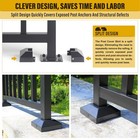 Brukid 1 5  Post Base Cover  Split Type Post-1 5   Base-4    Black