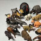 Large Lot 22 Wild Animal Figures Plastic Collectible Toys Safari Zoo Farm
