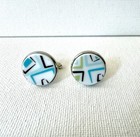 Cuff Links From Vintage Broken Plates Upcycled Porcelain  China Recycled 