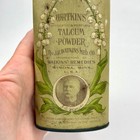 Antique 1906 J r  Watkins Talcum Powder Tin 25    Full Size 5 5    Litho Art Nouveau