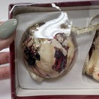 Boxed Set Of Three Vintage-style Christmas Ornaments - Bell  Ball    Heart