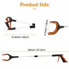 Foldable Reacher Grabber Tool Rotating Jaw   Magnet Trash Picker Heavy Duty 32  