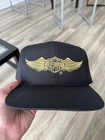 Vintage Nwot Harley Davidson Snapback Hat Gold Logo Wings Never Worn Rare 90s