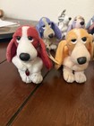 Vintage Lot Of 13 Assorted Applause Hush Puppies Plush Stuffed Bean Bag Dogs