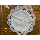 Broderie Embroidered Cocktail Napkin Set Of 4 5 5  Cotton White Cottagecore