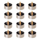  Battery Operated Led Tea Lights - Set Of 12 Silver