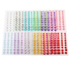 Craftbuddyus 50pcs Self Adhesive Pointed Resin Glitter Gems   lilac      