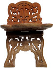 Vintage Hand-carved Wood Folding Book Holder Or Display Stand India  3