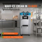 Commercial Soft Serve Ice Cream Machine Maker 21-31 L h Yield 3-flavor