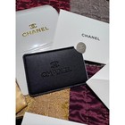 Chanel Beaute Vip Gift Set Mirror Paper Clips Powder Puff Pouch Black Gold Nwot
