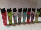 8 Assorted Design Refillable Clipper Lighters   3 