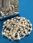 Vintage All Sterling Silver Rosary  16gm 16  - Nossa Sehora De Fatima Rosary Box