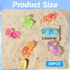 50pcs Mini Luminous Resin Turtles  Miniature Sea Turtle Figurines Cute Tiny Turt