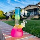 Premium  8 Inch Heavy Glass Hookah Water Pipe Bong Rainbow Bong