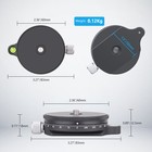 Panoramic Pan Base Bubble Level 360   Panorama Tripod Head Camera Panning Base