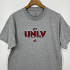 Adidas Unlv Rebels T-shirt Men s Size L Gray Las Vegas Ncaa Short Sleeve