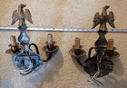 Sconces - Vintage Brass Eagle Design - Wall Mount - Set Of Two - W  8 New Bulbs