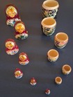 Vintage Matryoshka Nesting Dolls Russia Set Of 7 Multicolor Wooden Hand Painted