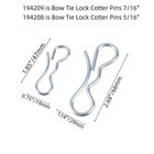 10 Pcs Stainless Steel Bow Tie Lock Cotter Pin Deck Clip Set Assortment