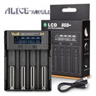 Smart Battery Charger 4 Slot For 18650 21700 26650 Lithium Aa Aaa Nimh Battery