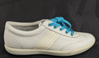 Ecco Women s Golf Shoes White Leather Blue Laces Us 6-6 5 Eu 37  200 Nwob  