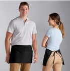 Waitress Waiter Waist Black Apron 3 Pockets Cooking Kitchen Chef Working Uniform