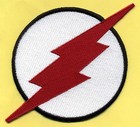 Kid Flash  4  Large Fully Embroidered White   Red Chest Insignia Iron-on Patch 