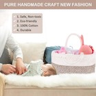 Diaper Caddy Organizer Cotton Rope Nursery Baby Basket Changing Table Organizer 