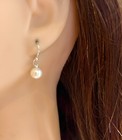 Authentic 8mm Pearl Sterling Silver  Earrings Sundance Treasures Jewelry