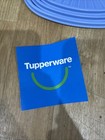 Tupperware Graduated Servalier Mixing Bowl Set White   Blue Lids Seals In 3 Szs
