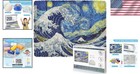 Complete Latch Hook Rug Kit - Beginners Friendly Colorful Sea Wave Design