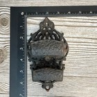 Vintage Cast Iron Wall Mount Double Match Stick Holder