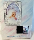 Vtg Nib Engravable Silver Plate Baby Picture Photo Frame Album Oval 5x7   