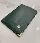 100  Authentic Vintage Rolex Green Leather Card Wallet Passport Holder 68 08 55